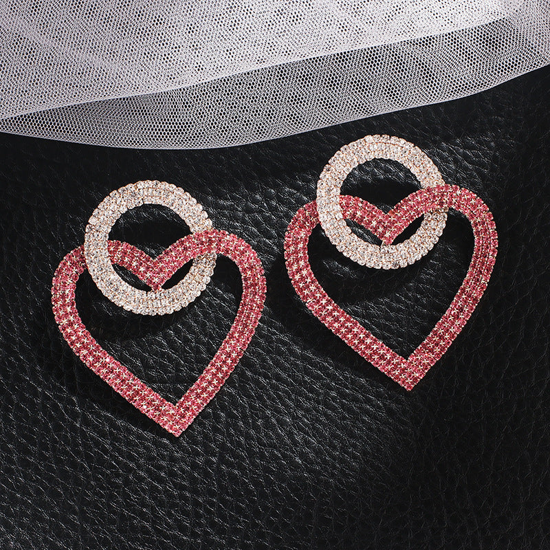 Fashion peach Heart Accessories Earrings